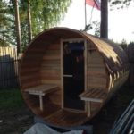 Оригинальная баня в виде бочки своими руками